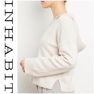 Inhabit Cashmere Wool Blend Hoodie in Soy | NWT